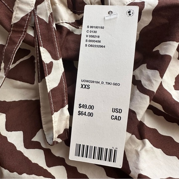 BDG Eva Tie-Front Ruched Strap Trapeze Mini Dress NWT Size XXS - Picture 7 of 9